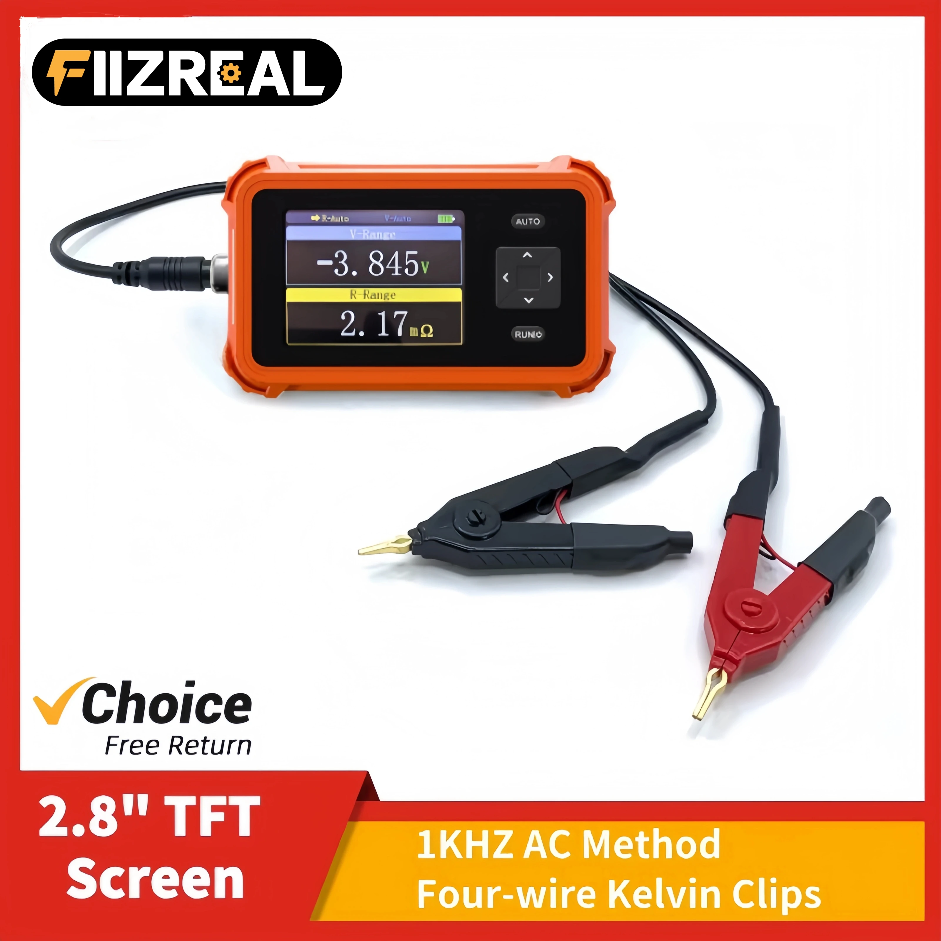 yZ[zFiizreal PBRM-1 18650 obe[eX^[xd & RvA2.8 C` TFT XN[tA`ECI LiFePO4 p