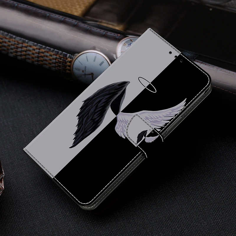 Leather Flip Wallet Case For iPhone 12 mini 11 Pro Max X XS XR 6 7 8 Plus SE 2020 2022 Cute Pattern Magnetic Card Holder Cover