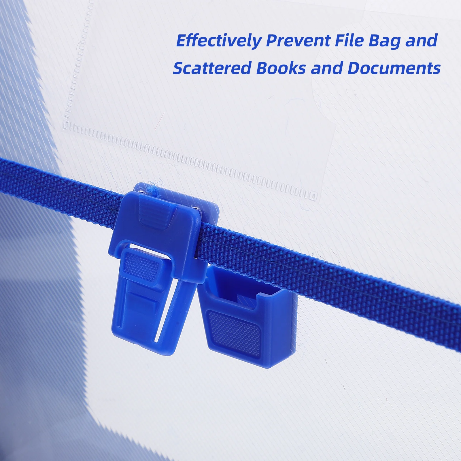 1Set Clear Waterproof Document Folder Secure Closure Efficient Labeling System Portable Handle Expandable Design Travel