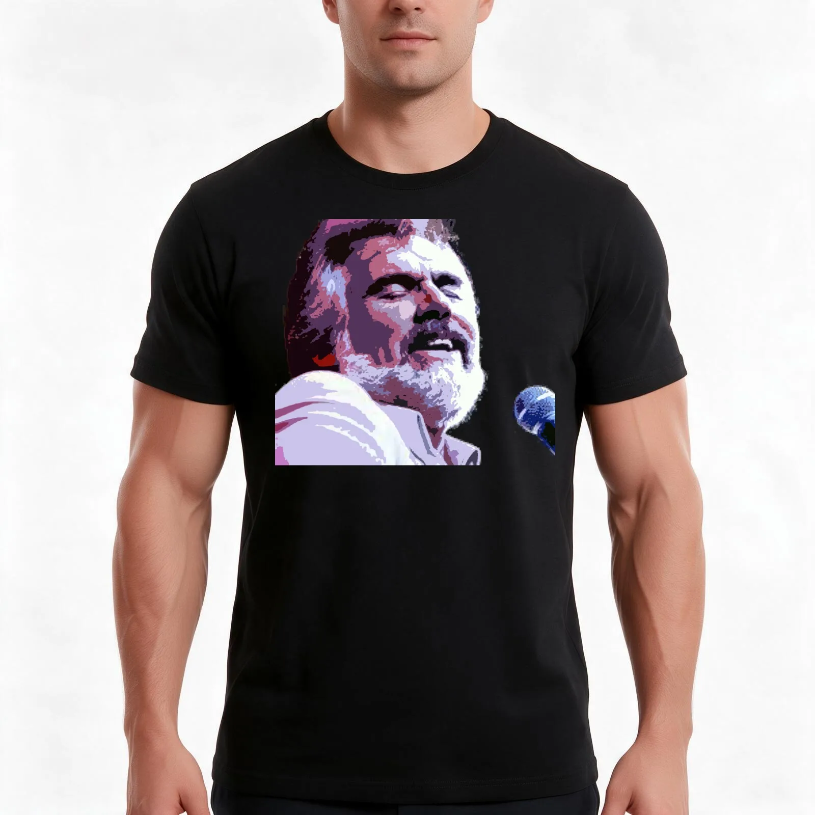 Kenny Rogers T-Shirt Summer Casual Cotton Tee Oversized Streetwear Tops Vintage Graphic Print Loose Fit Short Sleeve