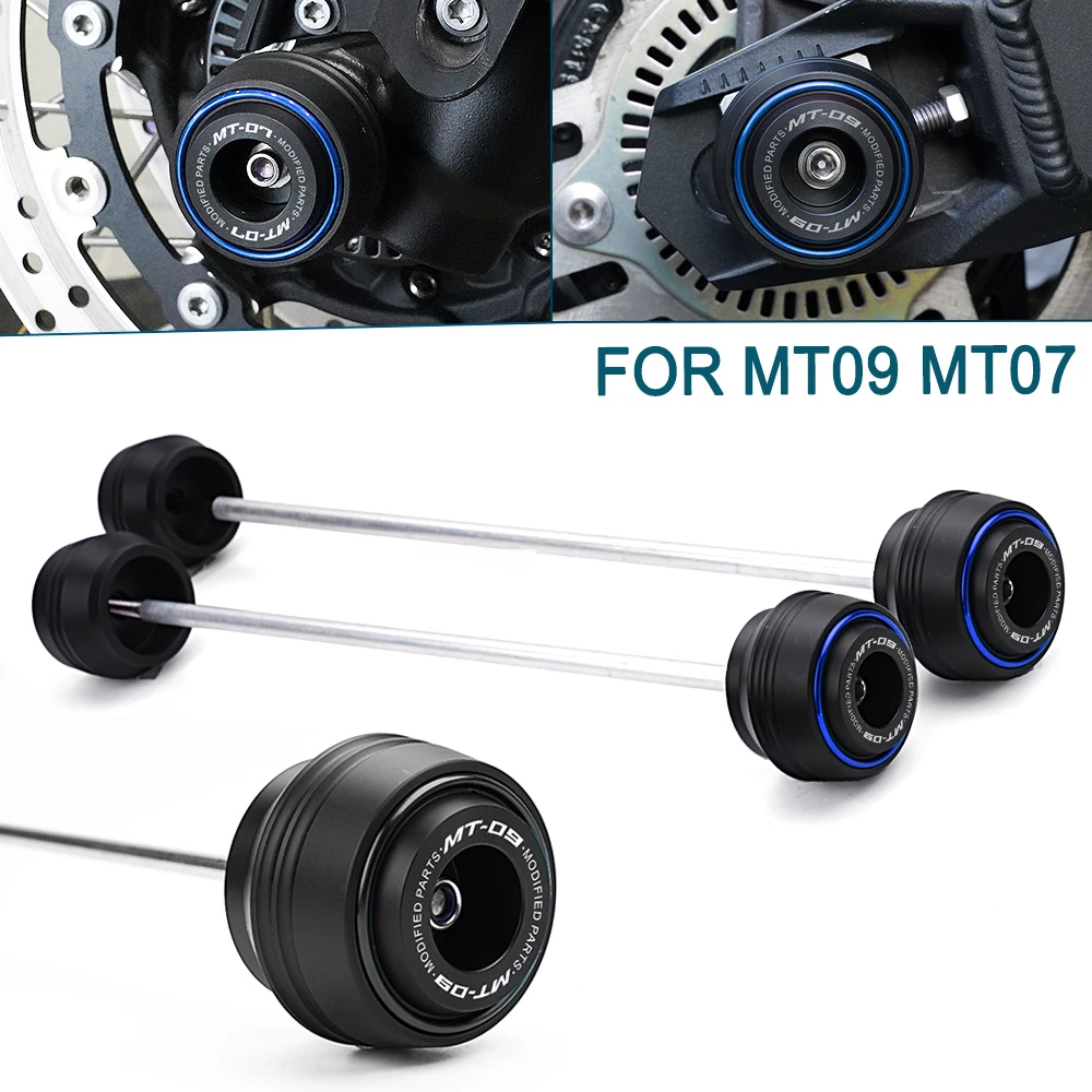 

For Yamaha MT09 SP MT07 MT 09 07 Tracer 900/9/GT FZ09 FZ07 Motorcycle Front Rear Wheel Fork Axle Crash Protector Accessories