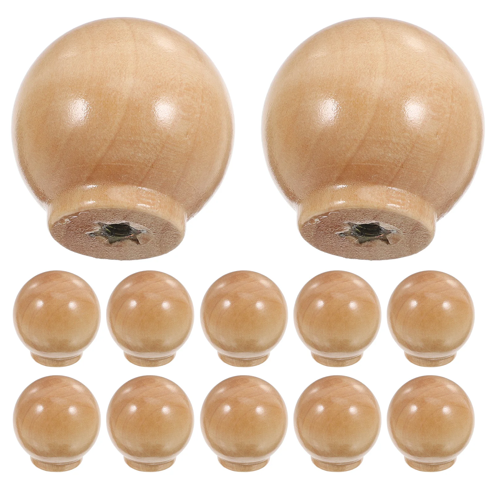 

12Pcs Wood Dresser Knobs Durable Minimalist Home Decor Enhancement for Cabinets Doors and Furniture Wooden Dresser Knobs