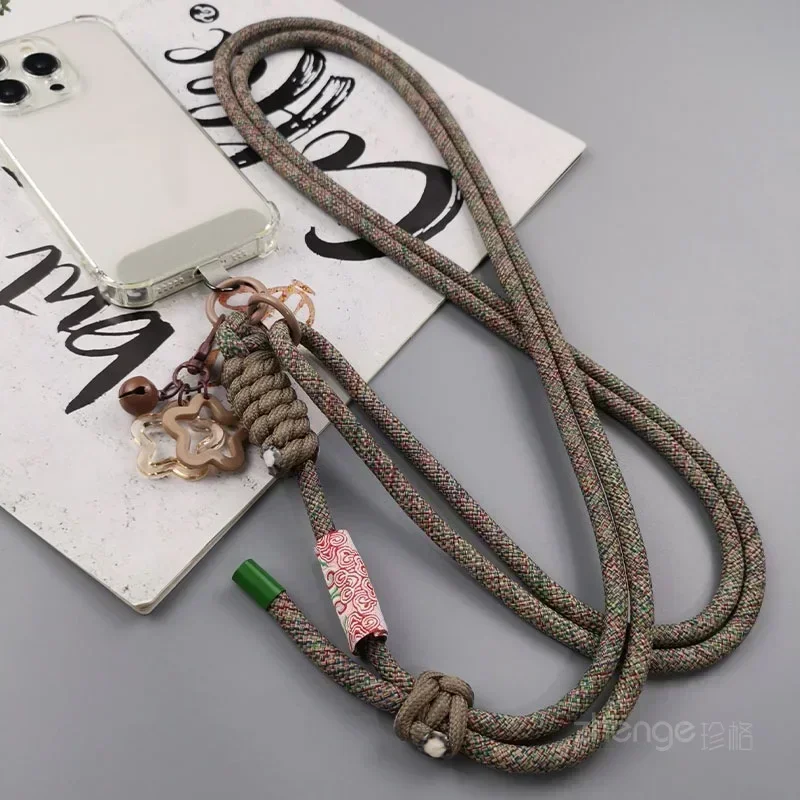 Universal Adjustable Phone Lanyard Crossbody Outdoor Travel  Anit-lost Strap with Star Pandent For Phone Cover Earphone Case