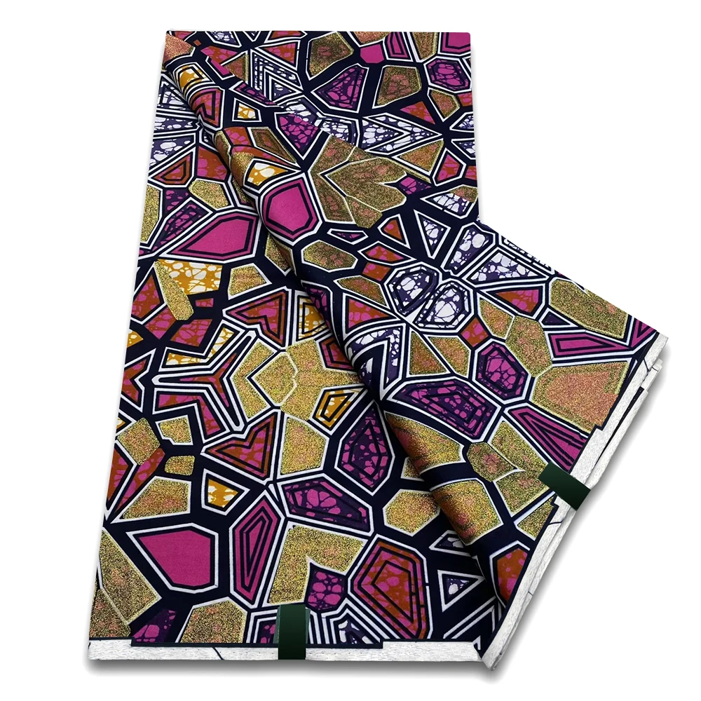 

Grand Super 100% Cotton African Wax Fabric High Quality Wax Print Ankara Fabric For Sewing 6yards Women Fabric VL584