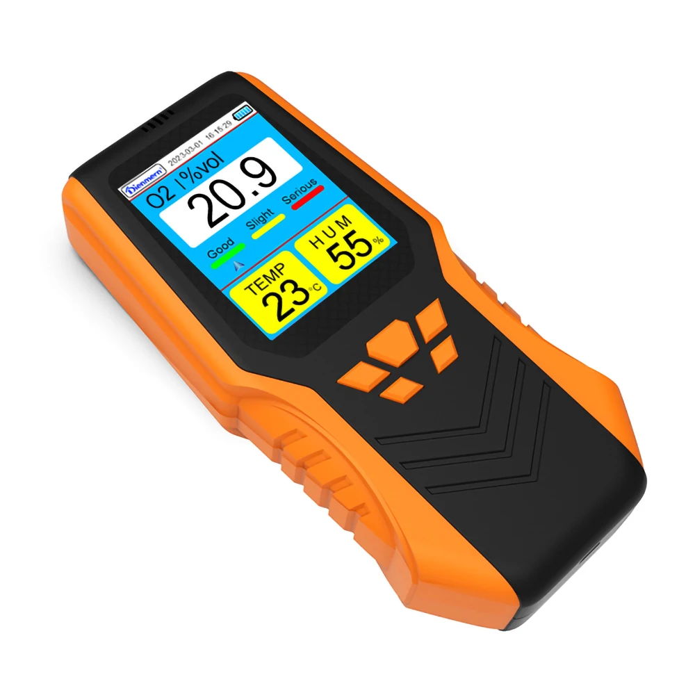 كاشف الأوكسجين المحمول 3 في واحد مزود طاقة بطارية ليثيوم قابلة للشحن 2000 مللي أمبير