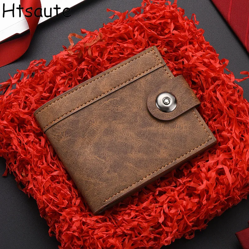 

PU Leather Mens Brand Designer Short Shaped Wallets For Man Black Purses Portefeuille Homme Short Purses ID Holders