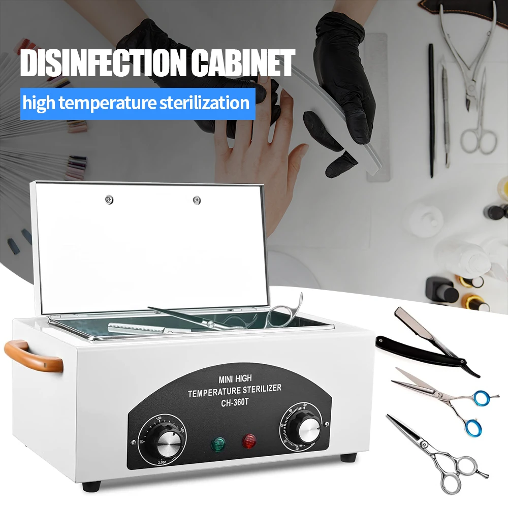 LULAA Hot Air Sterilizer 300W Dry Heat Cosmetics Nail Sterilizer Nail Studio Sterilizer Cabinet Autoclave Disinfection Box