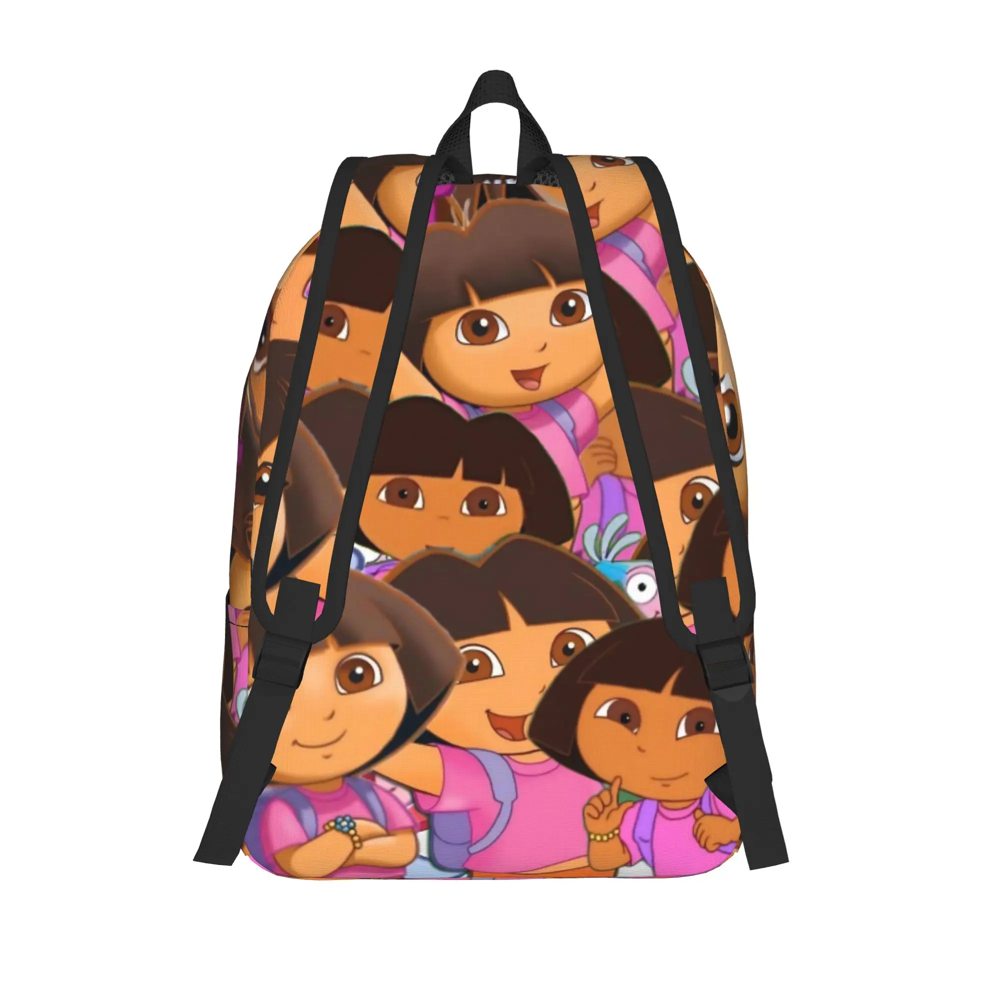 D-Doras Friends Boots Monkey Backpack Men Women Fashion Student Business Daypack Explorer Cartoon College Canvas Bag Lightweight
