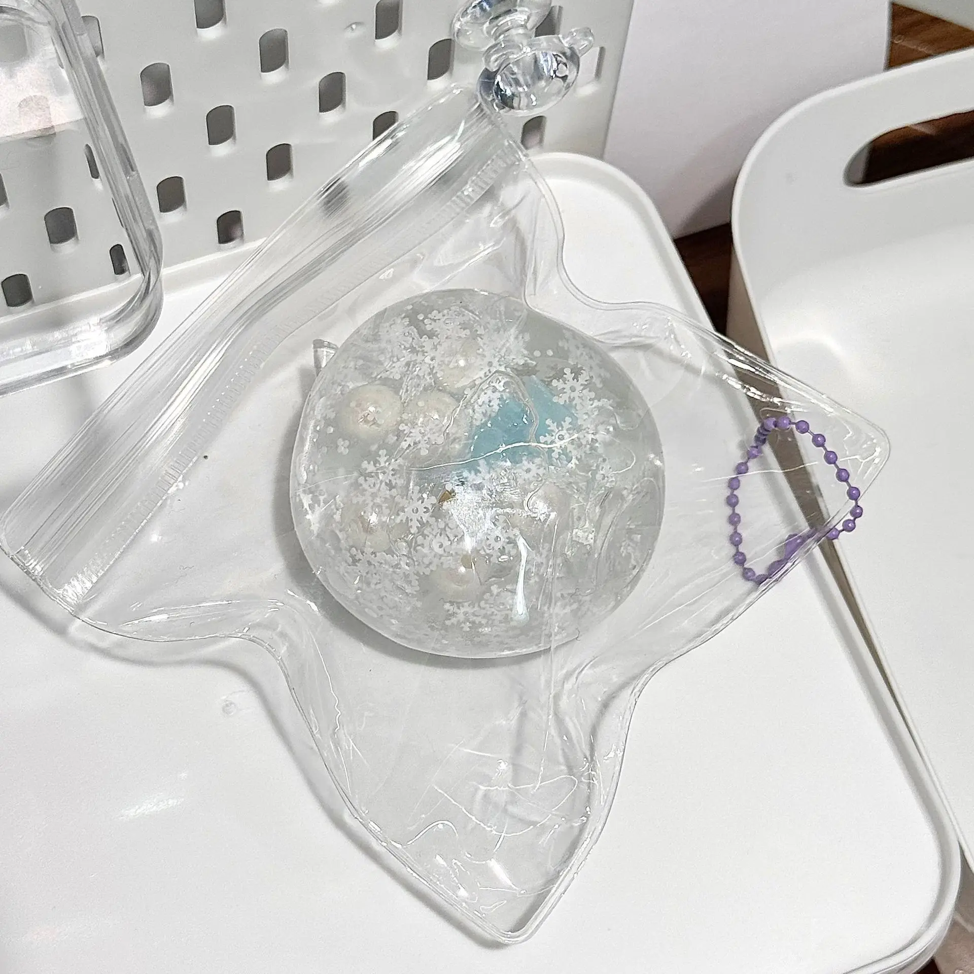 Squishy Winter Snow Maltose Ball Soft Fidget Sensory Toy for ADHD Autism Slow Rebound Squeeze Toy for Adults Christmas Gift view 6