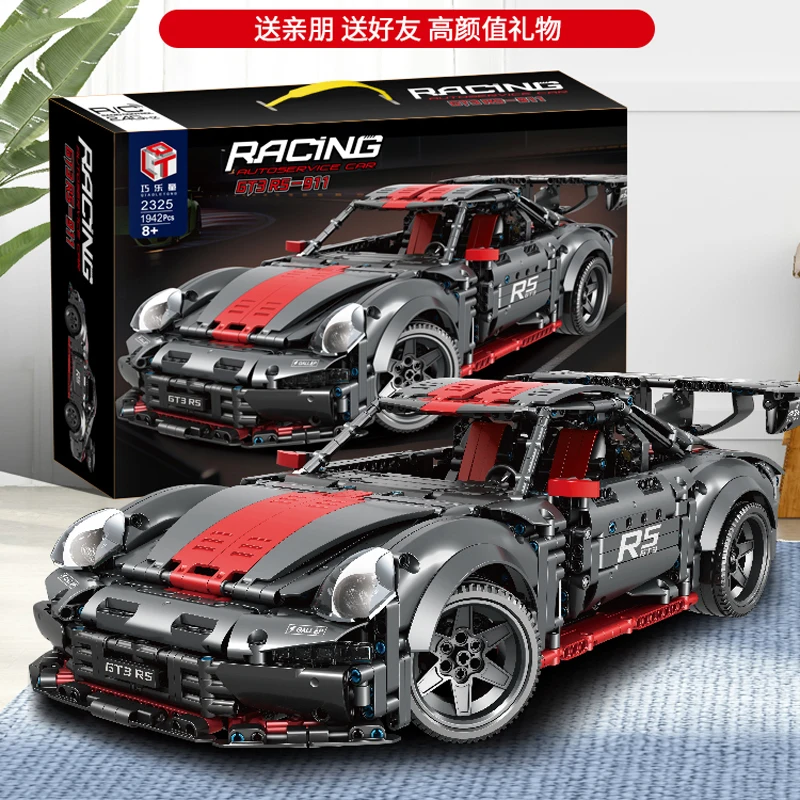 

New 1942pcs 1:10 Technical RC Sports Car Building Blocks Model MOC City Racing Bricks Assembling Kids Toys Birthday Gift Set