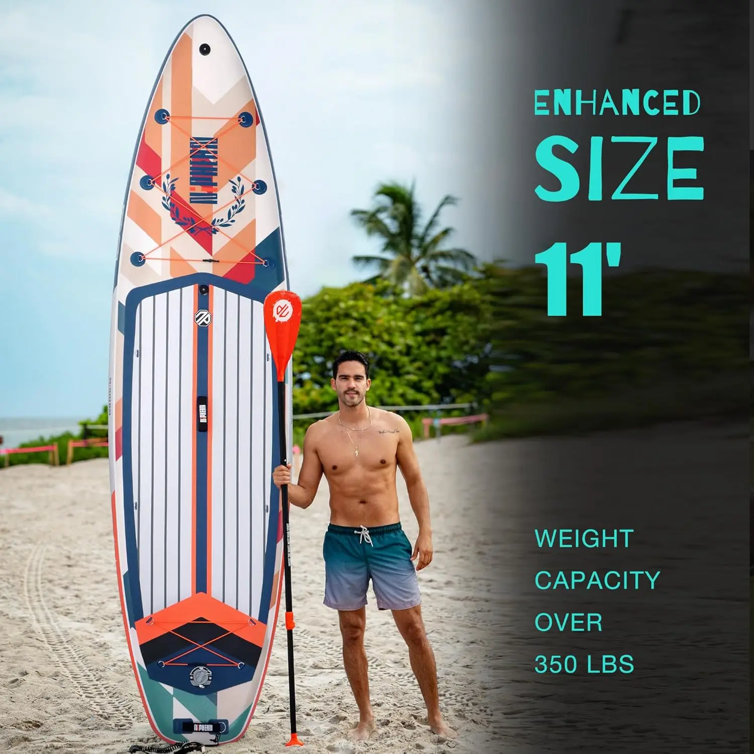 Inflatable Stand Up Paddle Board with Balanced Wing Design and Durabl Accessories, 11’ Stable Inflatable Paddle Boards for Adult