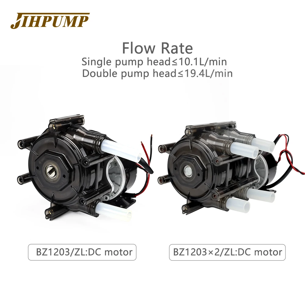 JIHPUMP Industrial Dosing Peristaltic Pump 24v High Flow 19 Liters for Dispensing Filling Water, Food, Oil, Chemicals