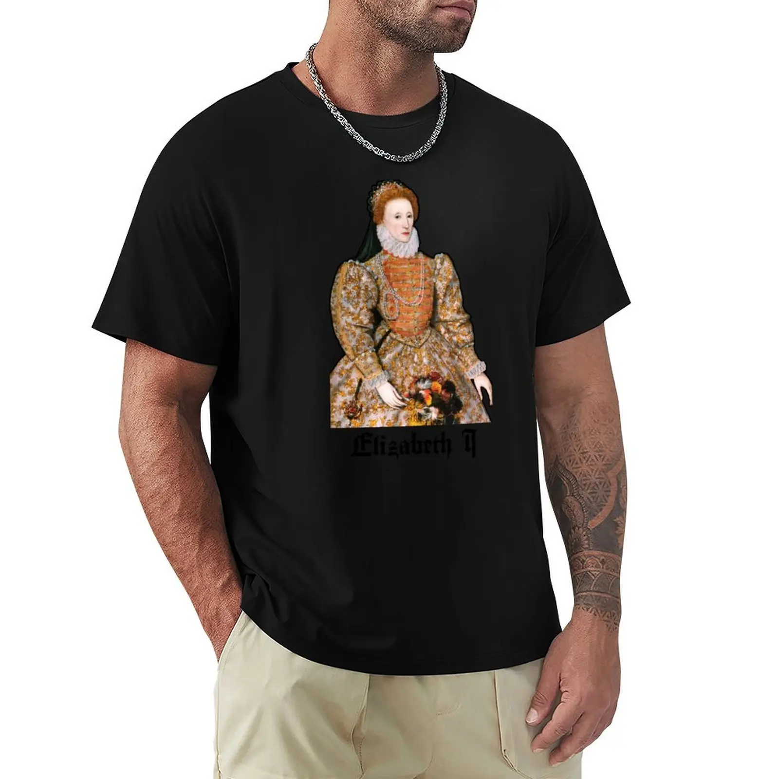 

Queen Elizabeth I T-Shirt boys animal print valentines boutique clothes Men's t-shirt