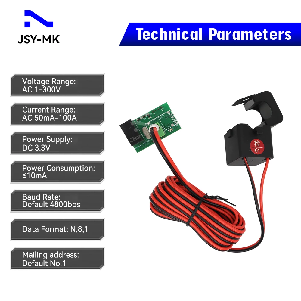 JSY-MK-163T Bidirectional Single-phase Energy Metering Module With Splic-core CTs TTL Modbus Communication Protocol