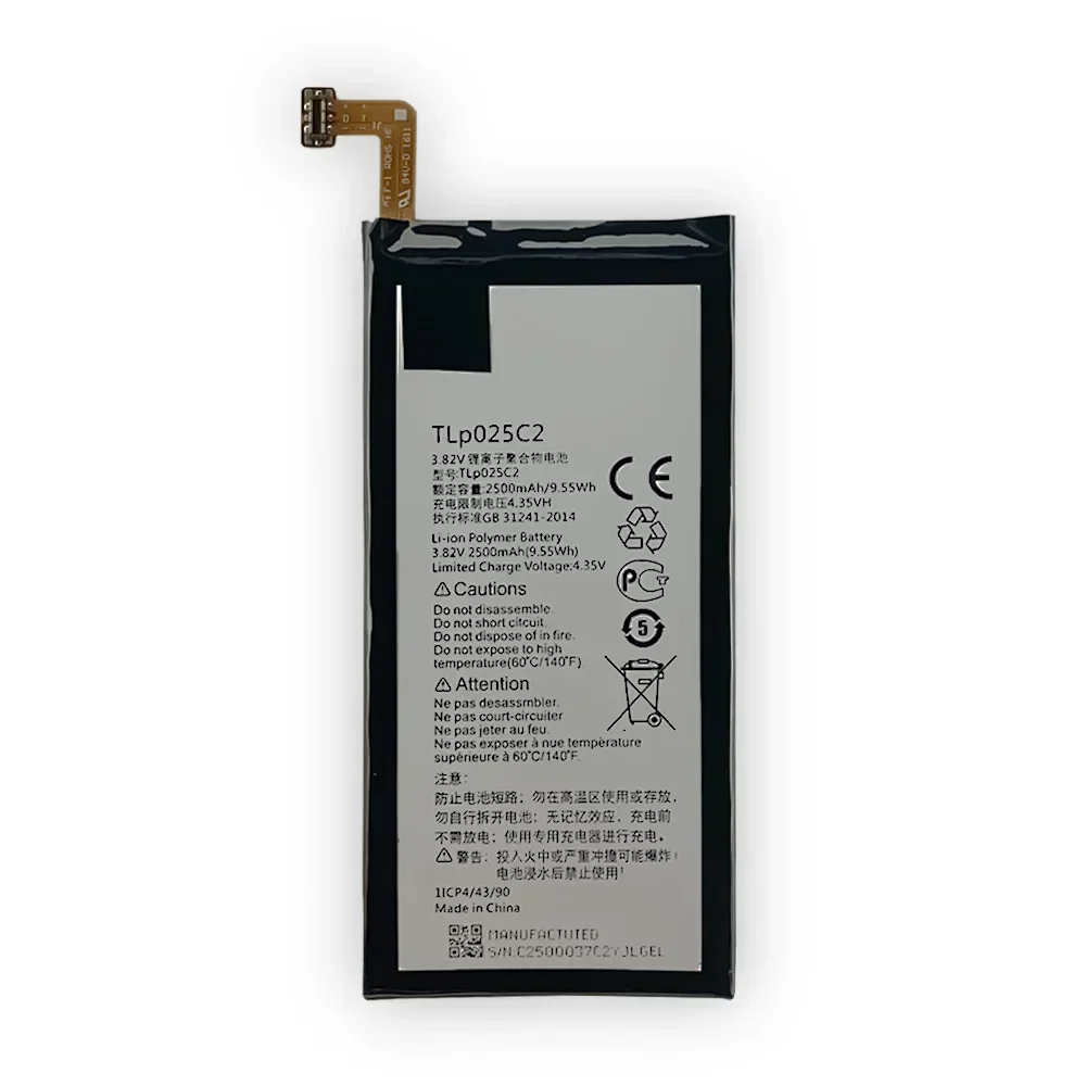 TLP025C2 Battery For Alcatel One Touch POP 4 Plus 4+ 5056D 5056M 5056X 5056A 5056W 5056E TLP025C1 2500mAh Internal Batteries