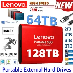 레노버 2024 휴대용 디스코 듀로 외장 USB 3.1, C타입, M.2 SSD, 외장 하드 드라이브, 플래시 드라이브, 노트북용 1TB 하드 디스크