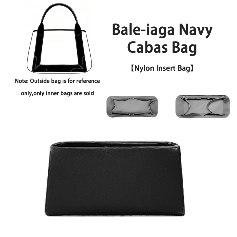 EverToner Bag insert organizer for Bale-iaga Navy Cabas Bag nylon storage support storage inner modification bag accessories