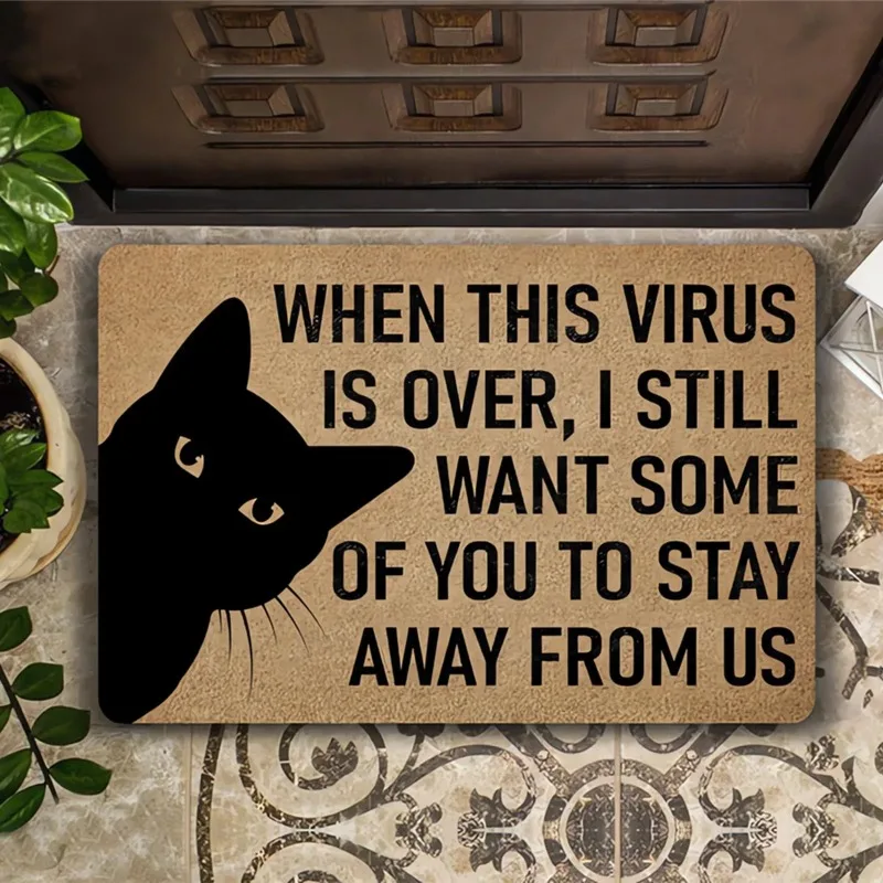 

1 piece can hold cat print flannel polyester floor mat home decoration kitchen bedroom floor mat kitchen mats for floor