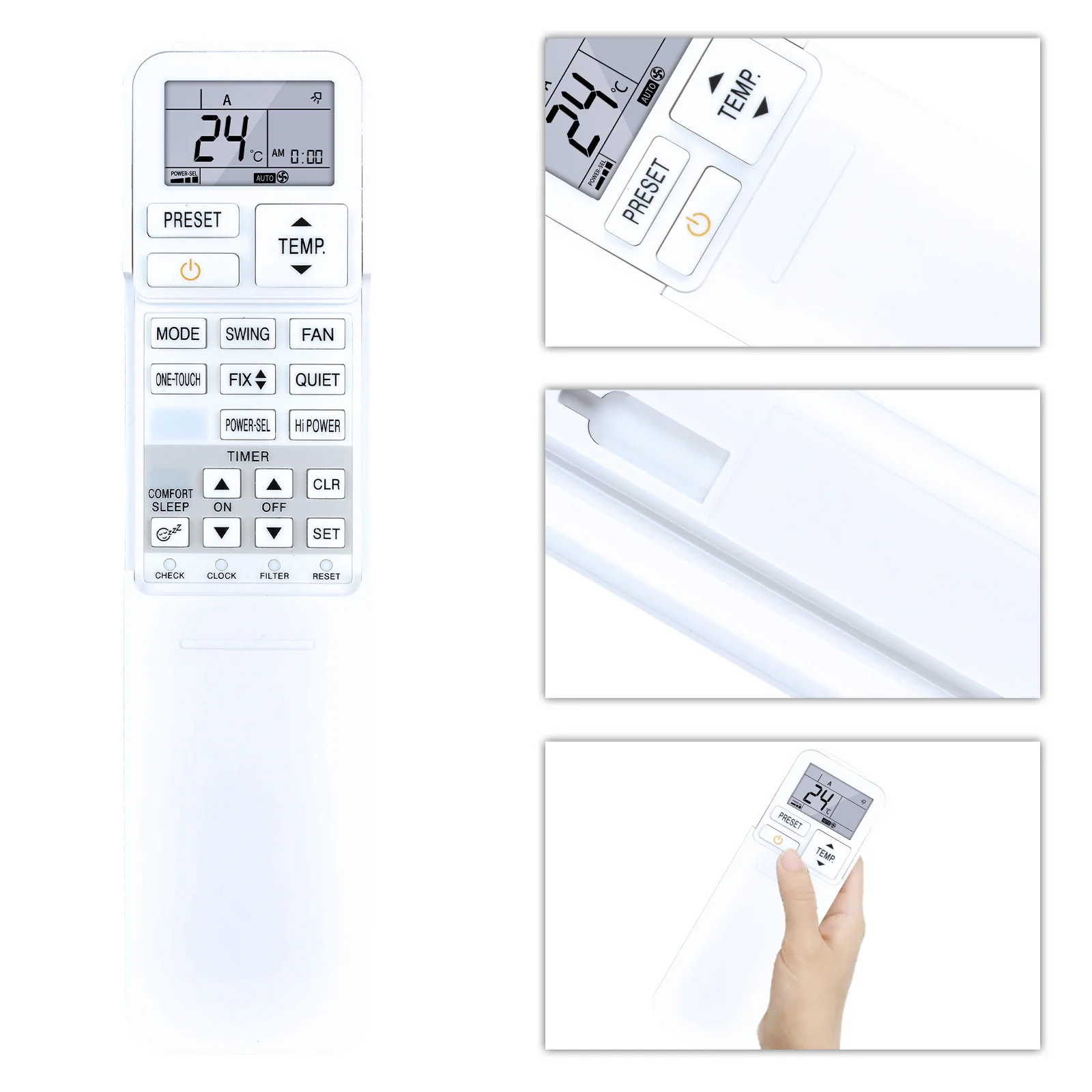 Remote control for Toshiba WH-TE08NE WH-TA09NE RC-WH-TA14NE RAS-B10N3KV2-E1 E1 Air Conditioner