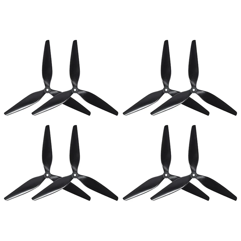 FULL-4 Pairs Propeller Blade For Hqprop Macroquad 7X4.5X3 7045 Multi-Purpose Convenience 3-Blade Nylon Propellers