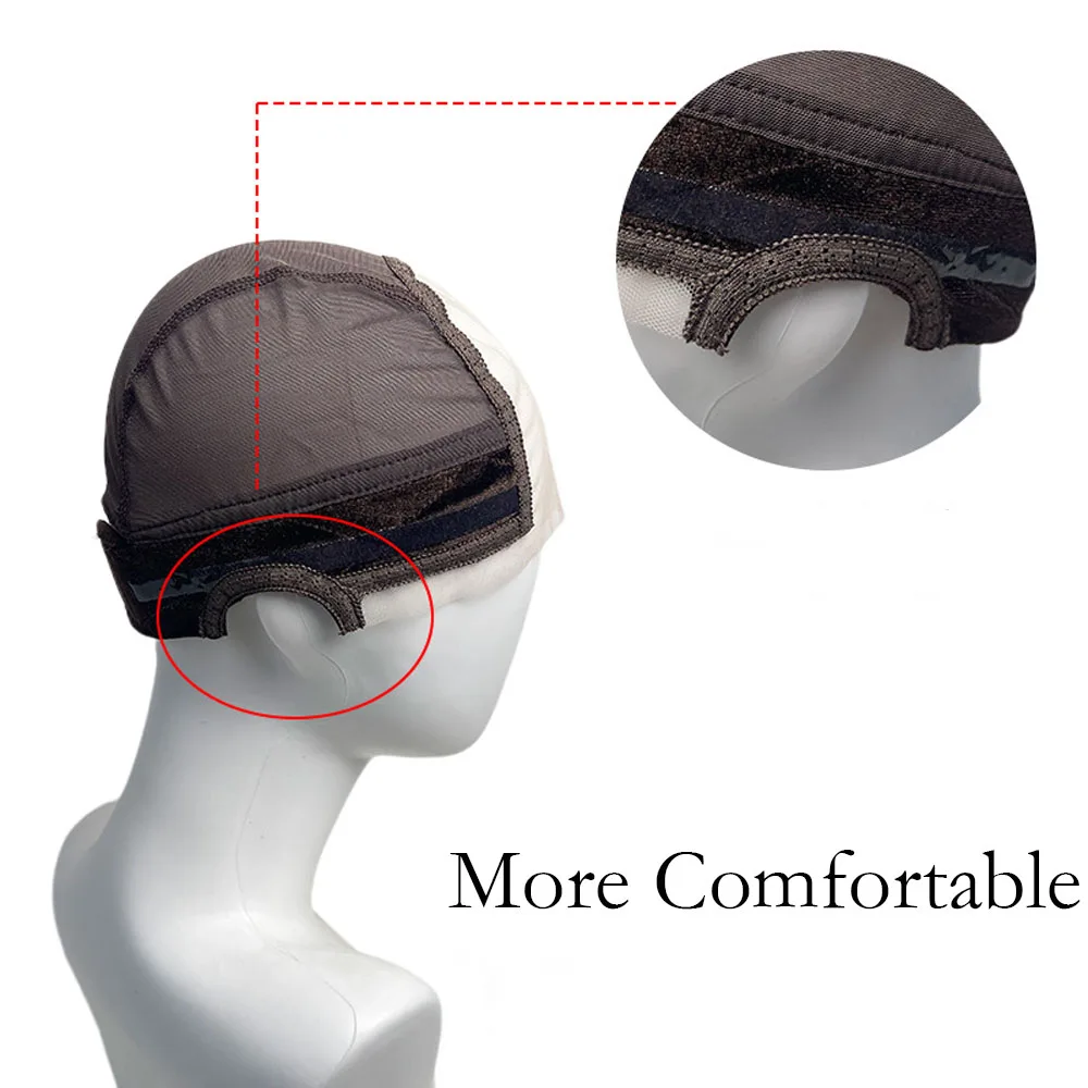 กํามะหยี่ซิลิโคนกันลื่นหมวกวิกผมลูกไม้วิกผม Grip หมวกโปร่งใสสวิสลูกไม้ด้านหน้า-ลื่นปรับวิกผม Gripper สําหรับ Keeping