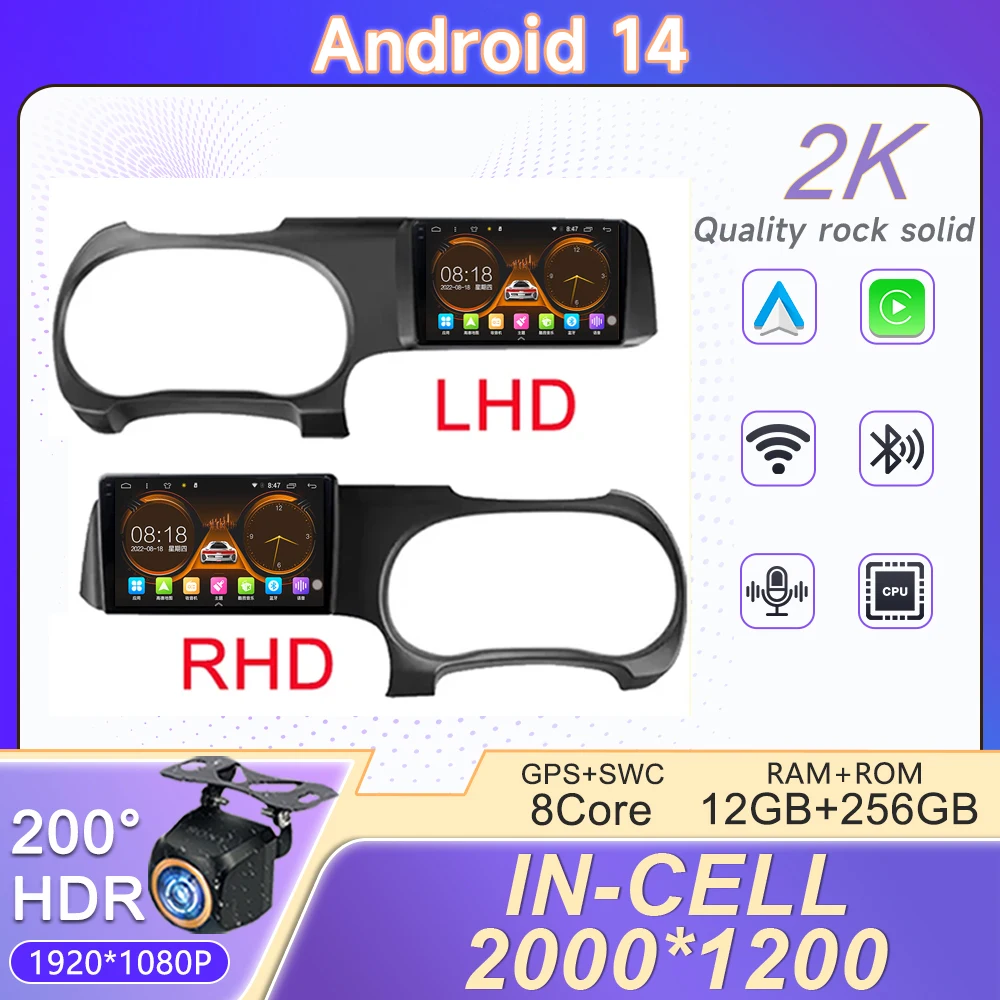 

Car Android 14 For Hyundai i10 III 3 2019 - 2023 LHD RHD GPS Navigation Multimedia Player No 2din DVD Stereo Head Unit 2K BT HDR