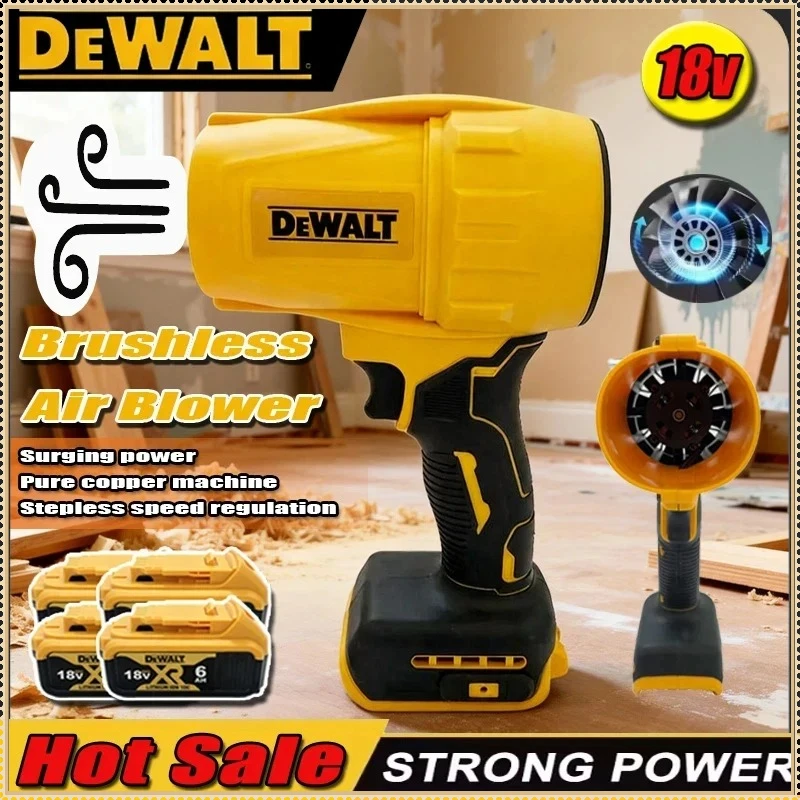 

Беспроводной ручной фен Dewalt 20000 об/мин, бесщеточный турбовентилятор, перезаряжаемый инструмент для удаления пыли, для аккумулятора 18В