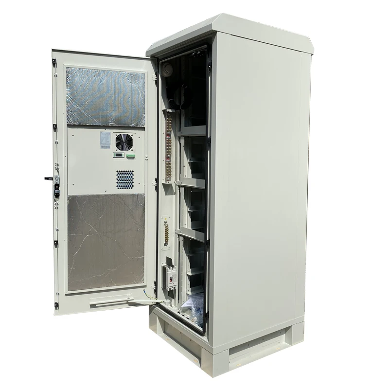 40U 42U Outdoor Solar Battery Power Storage Cabinet IP65 IP55 Telecom Cabinet with 1500w Ac Cooling