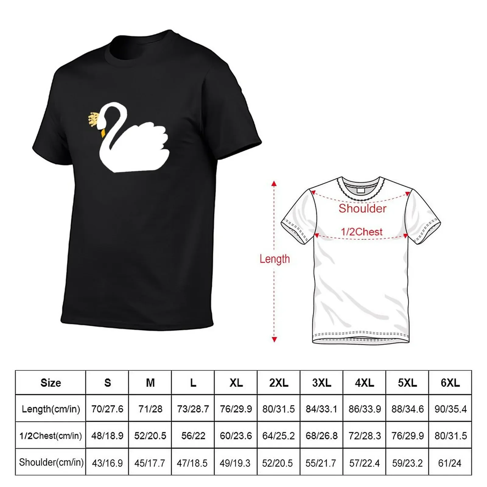 SWAN QUEEN SWEATER T-Shirt anime plus sizes Aesthetic clothing heavy weight t shirts for men