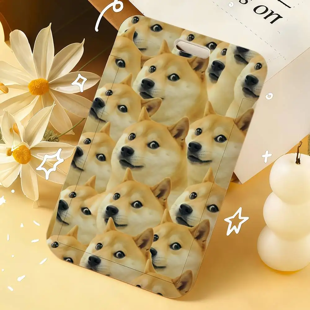 

Забавный держатель для бейджей C-CheemS D-Doge, шнурок для визиток, подвесной ремешок на шею, держатель для ID-карт для мальчиков, чехол для пропускных карт, небольшой подарок