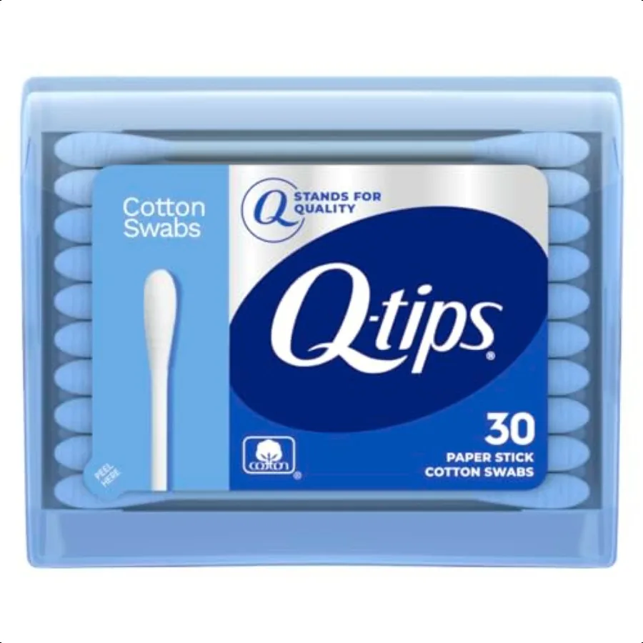 Tamponi di cotone da viaggio Qtips originali per pronto soccorso e bellezza in casa 100 cotone 30 pezzi