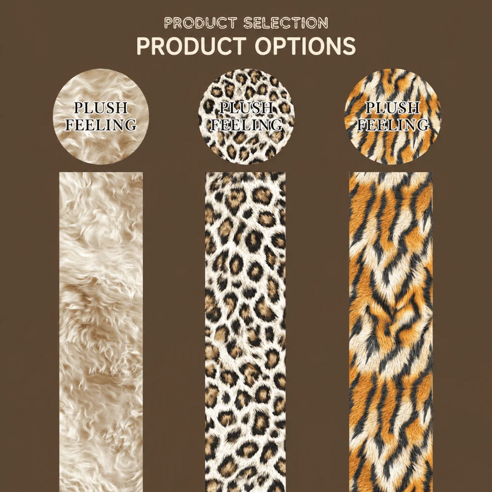 Animal Hair Pattern Decorative Adhesive Tape Leopard Tiger Milk Cow Print Paper Feel Tape DIY Journal Fluffy Texture Washi Tape