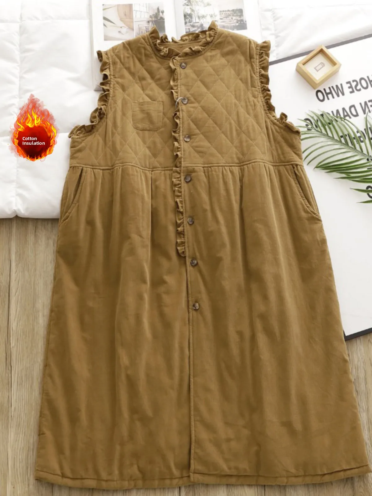 الخريف الشتاء سروال قصير سترة تنورة Sle الدفء المرأة حجم كبير الملابس الخشبية شيك Svel Dr Commute خمر L...