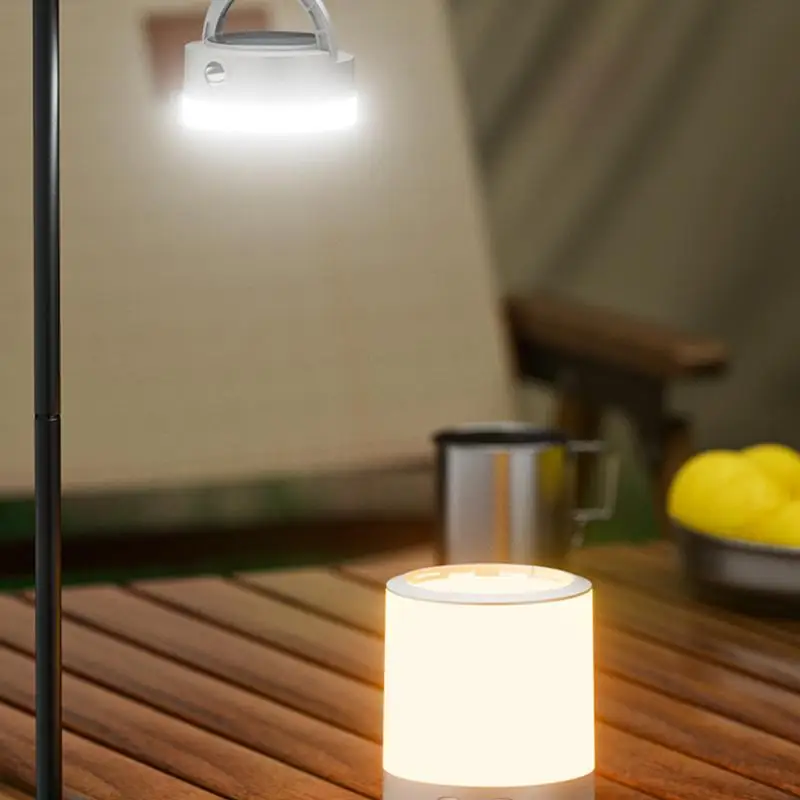 

Tent Light Solar Powered Waterproof Separate Double Lantern Flashlight Portable Lamp For Hiking Fishing Travel Indoor Outdoor
