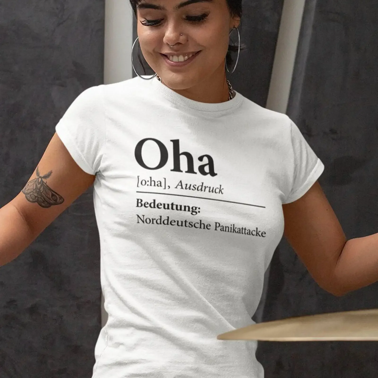 Women amp 39 s T Shirt Oha North German Panic Attack Moin Sea Baltic vintage Washed Unisex Stretched Stylish Versatile Casual