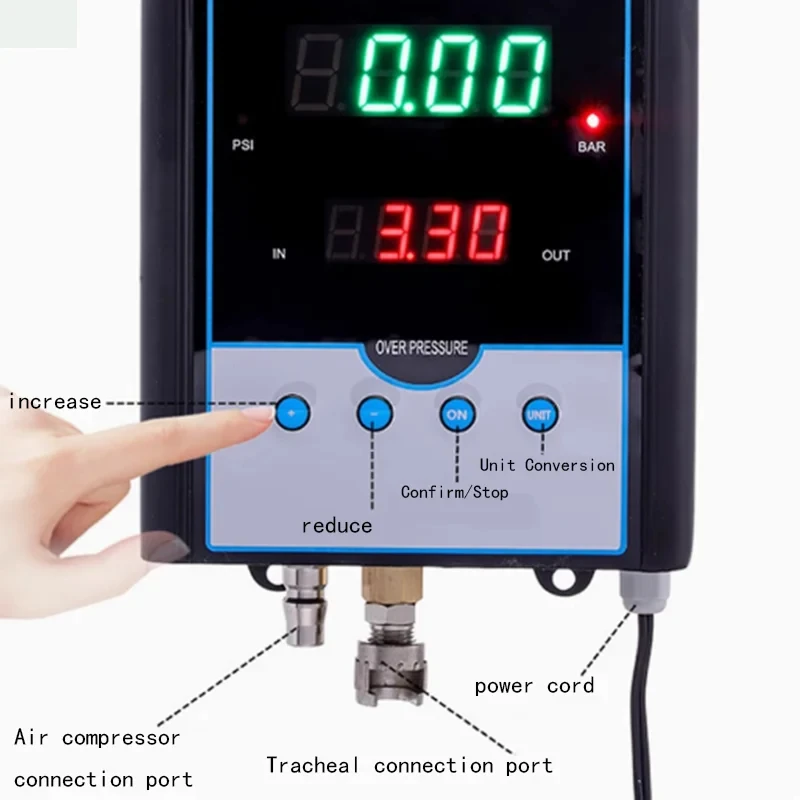 Fully Automatic Tire Inflator Wall-Mounted Digital Display Air Pump Tire Shop Auto Repair Shop Inflation Equipment