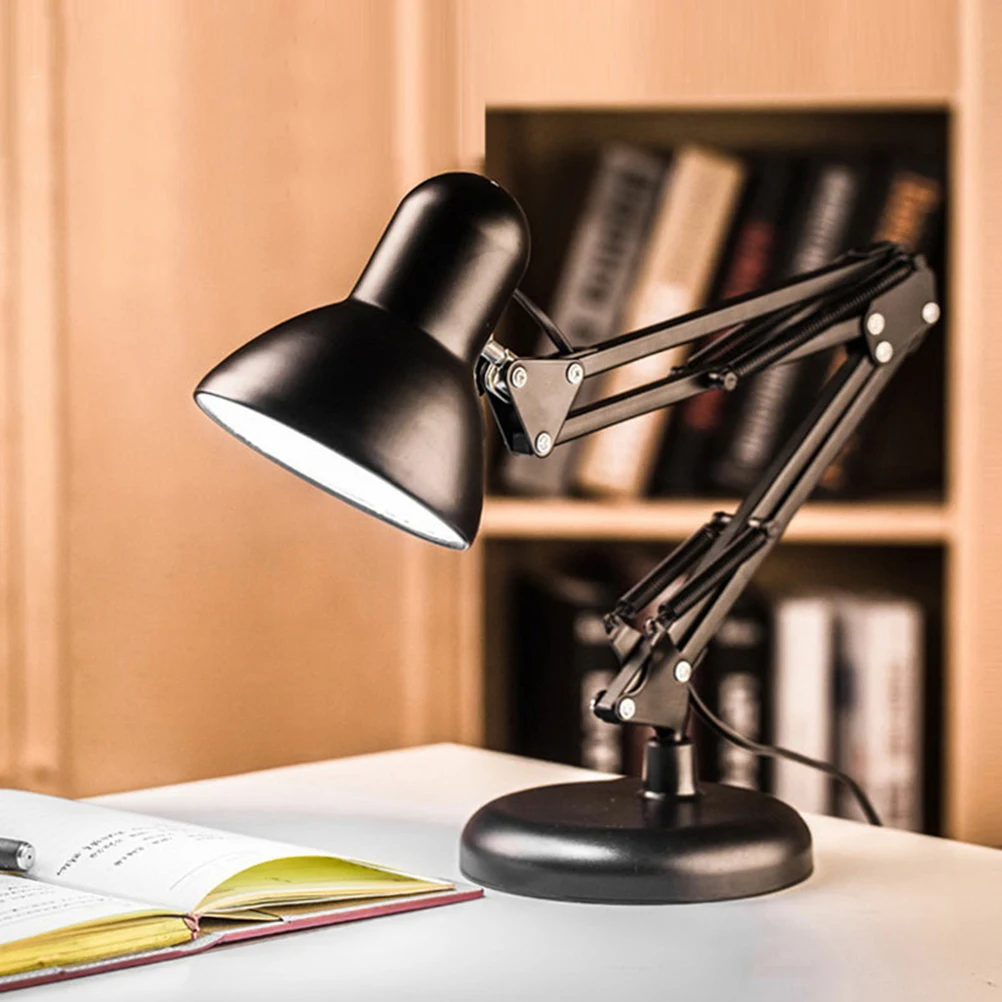Eye Protection LED Desk Lamp Long Arm Foldable Rechargeable Clip Light Dimmable Non Glare Metal Student Study Room Living
