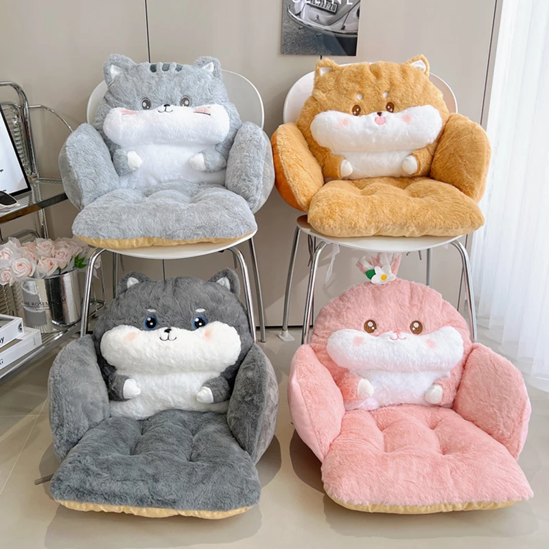 

Adorable Animals Cushion Stuffed Soft Cute Siberian Husky Shiba inu Floor Mat Seat Sofa Chair Cushion Indoor Props Kawaii Decor