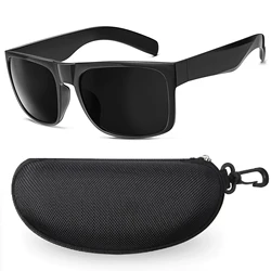 JULI XL Big Wide Head Mens Dark Black Sunglasses for Men Extra Large Square Sun Glasses W8004