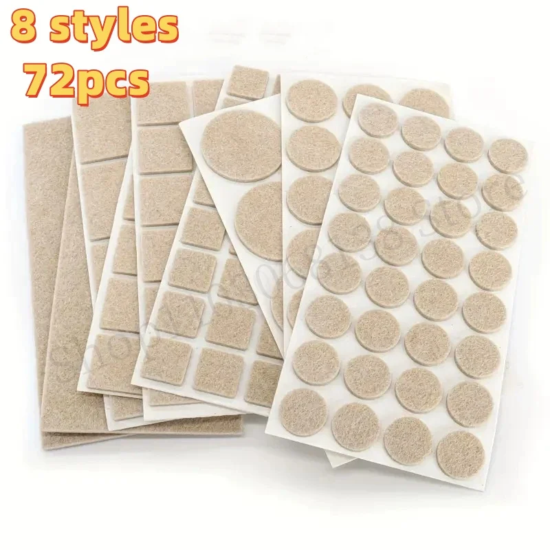 Felt Chair Leg Pads 3mm Thick Table Furniture Floor Scratch Protector Mat Mute Non-slip Self Adhesive DIY Furniture Accessories