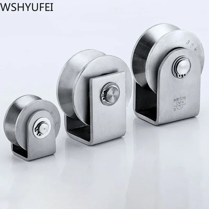 304 Stainless Steel Pulley Lifting Pulley Bearing Single Wheel Swivel Transport Lifting Pulley Blocks Lifting Tools Hardware