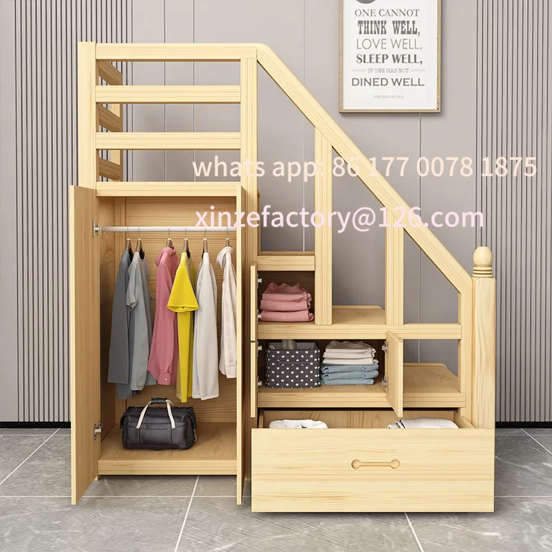 Customizable Mother and child locker Step staircase Step ladder Multifunctional children's bed cabinet Solid wood cabinet Step