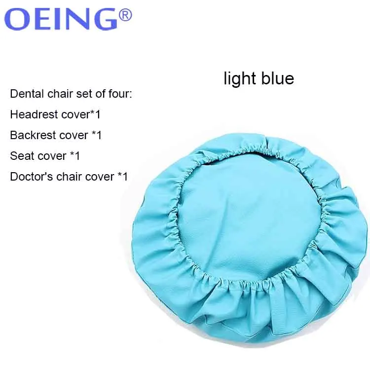 OEING 4Pcs/Set Dental Chair Seat Cover Unit Elastic Waterproof Protective Case Chair Dental Chair Cover PU Leather Dentistry Lab