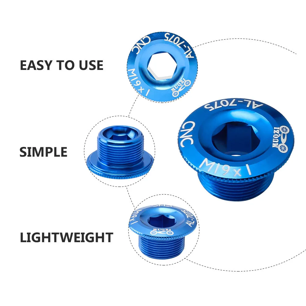 

2Pcs Stylish Crank Cover Set Multi-Color Optional Strong Compatibility Easy Storage Bike Shaft Nut Organizer Crank Screw