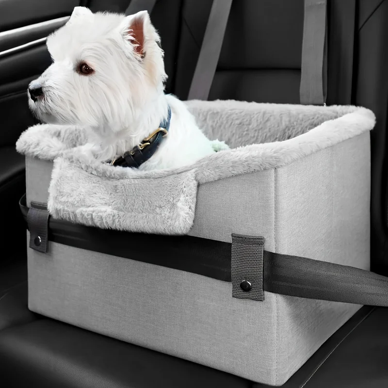 

Deluxe Oxford Fabric Dog Car Seat - Portable & Washable Pet Travel Kennel for Small to Medium Breeds