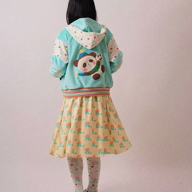 Y2k graffiti impressão casaco japonês kawaii retalhos moletom com capuz moda dopamina hoodie das mulheres doce harajuku jaqueta com zíper