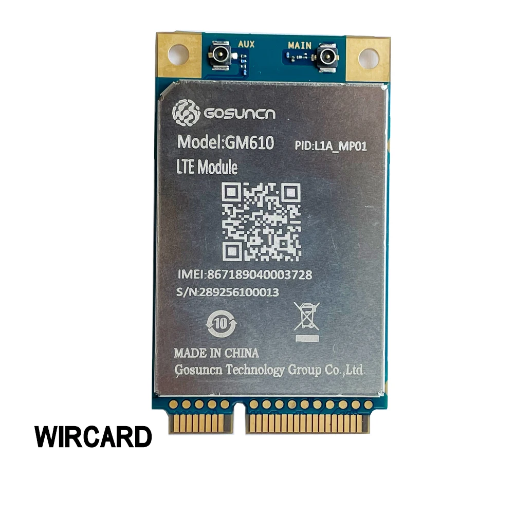 WIRCARD GM610 LTE 4G Module mini PCI-E 4G Card FDD-LTE TDD-LTE LTE-A Cat6 300M for router