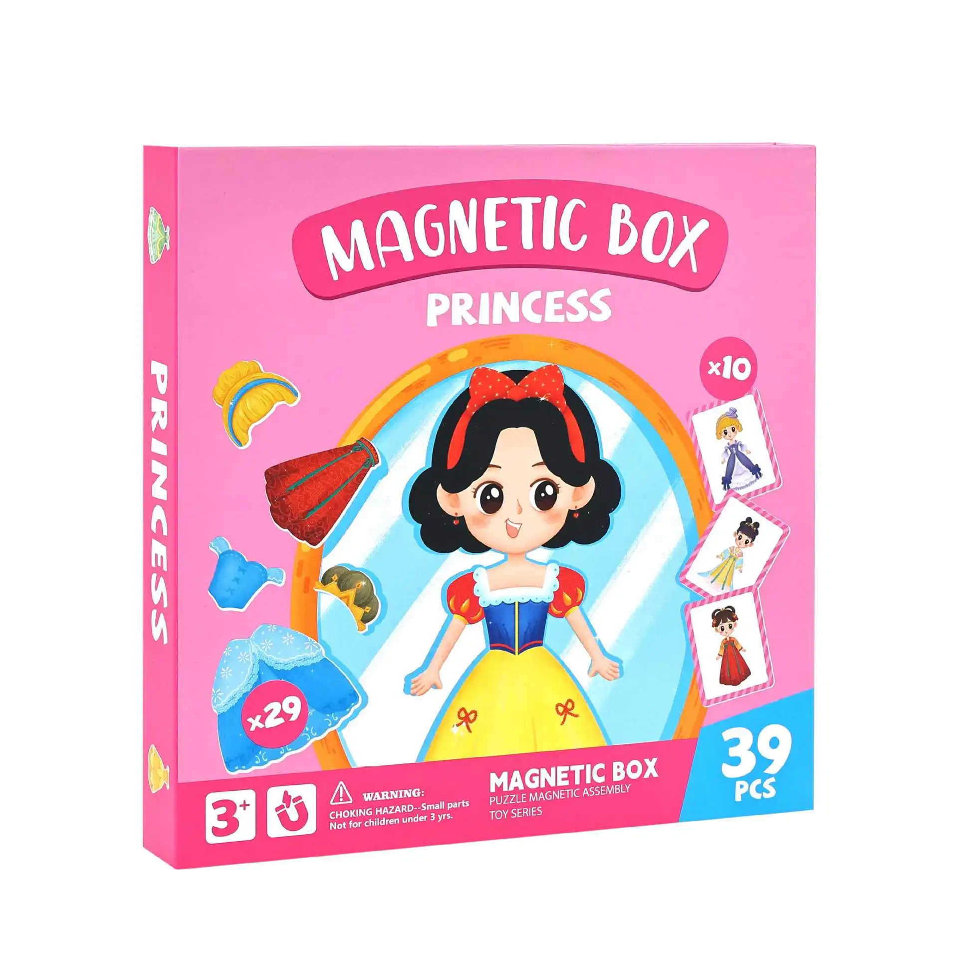 สติ๊กเกอร์แม่เหล็กแต่งตัว DIY ของเล่นเด็ก กล่องตัวละครเปลี่ยนหน้าได้ ของเล่นแม่เหล็กเสริมพัฒนาการสำหรับเด็กเล็ก เหมาะสำหรับคริสต์มาส เทศกาลฤดูใบไม้ผลิ วันปีใหม่ วันเกิด เหมาะสำหรับเด็กผู้ชายและเด็กผู้หญิง