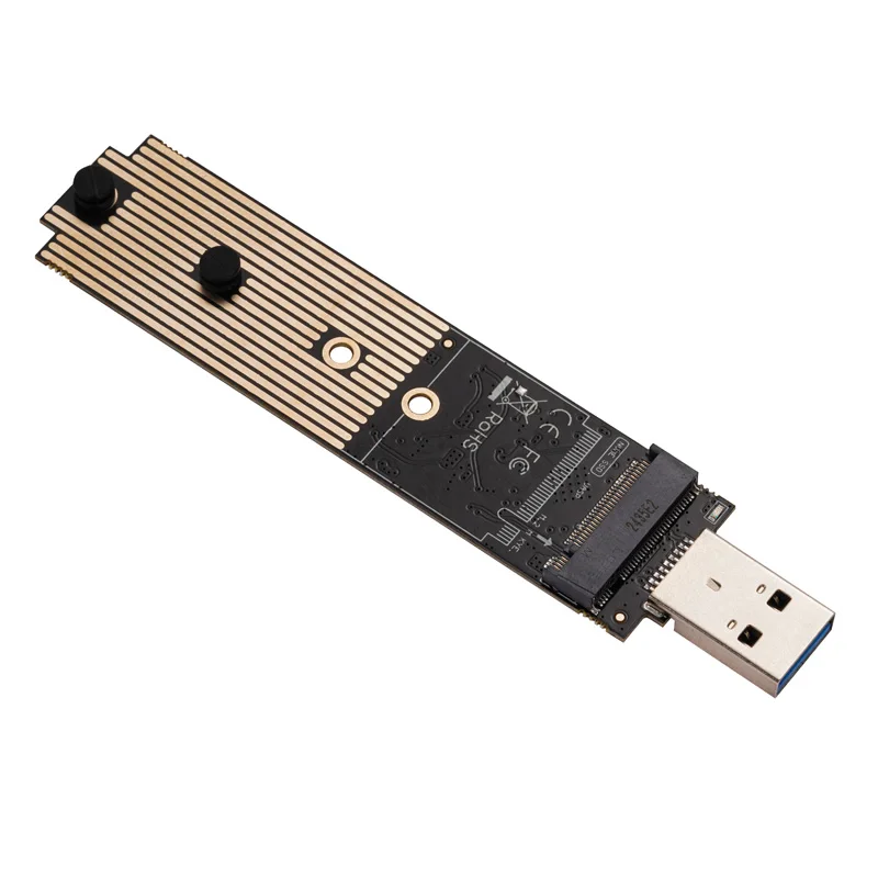 External NVME Adapter M.2 M Key to USB 3.2 GEN2 10Gbps SSD Adapter JMS583 Chip Support 2230 2242 2260 2280 M2 NVME M/B+M Key SSD