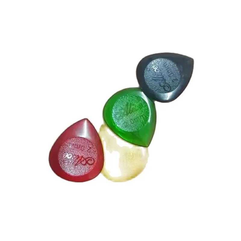 2 Pcs Alice Durable Transparent Electric Bass Guitar Picks Shape Waterdrop Thickness 1.0 2.0 3.0 mm One Each